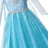 Elsa Anna Kid Princess Girls Dress Rapunzal  Kids Cosplay Halloween Vestidos Children Costume Birthday Party Dress