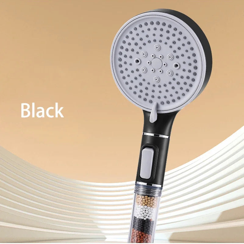 5 modos de cabeça de chuveiro anti calcário filtro higiênico remover calcario titular alça chuvas spa mangueira conjunto para acessórios do banheiro