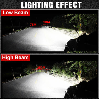 72 CSP 3D 360 H7 Led Canbus Car Headlights Bulbs H9 H8 H11 H4 H1 HB3 9005 HB4 9006 800W Automotive Fog Lights Turbo Mini Lamp 2x