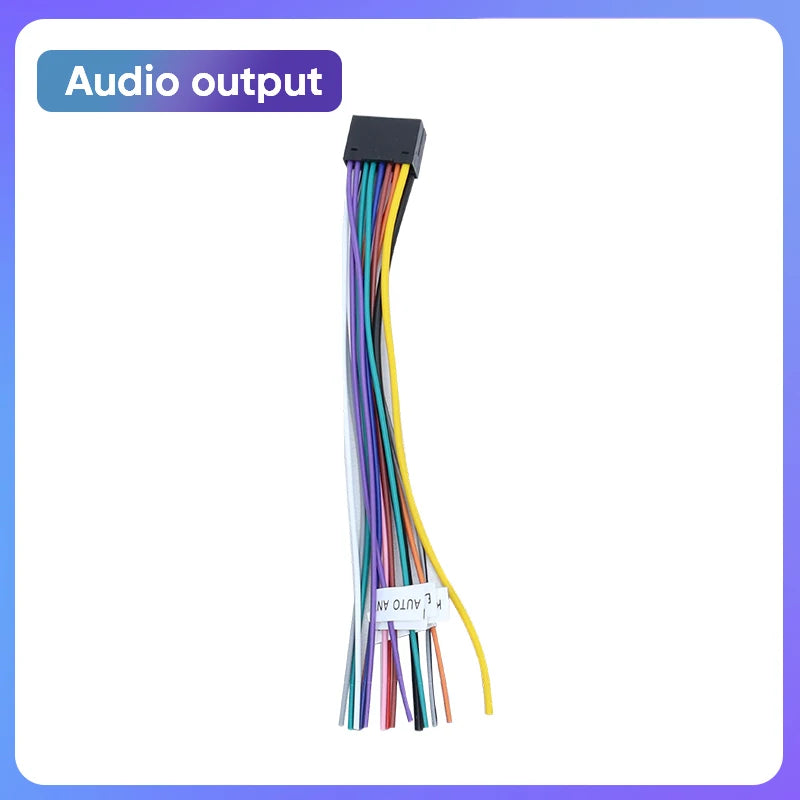MAMSM Microphone 4G Card Fan USB GPS Rear View Camera RCA Output AUX SIM Slot Radio Converter 16PIN Power Cable For Car Radio
