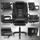 Executive Office Chair with  Massage Seat  , PC Desk Gaming Chair with Armrests Footrest High Back  Recliner Tilt Padded Swivel