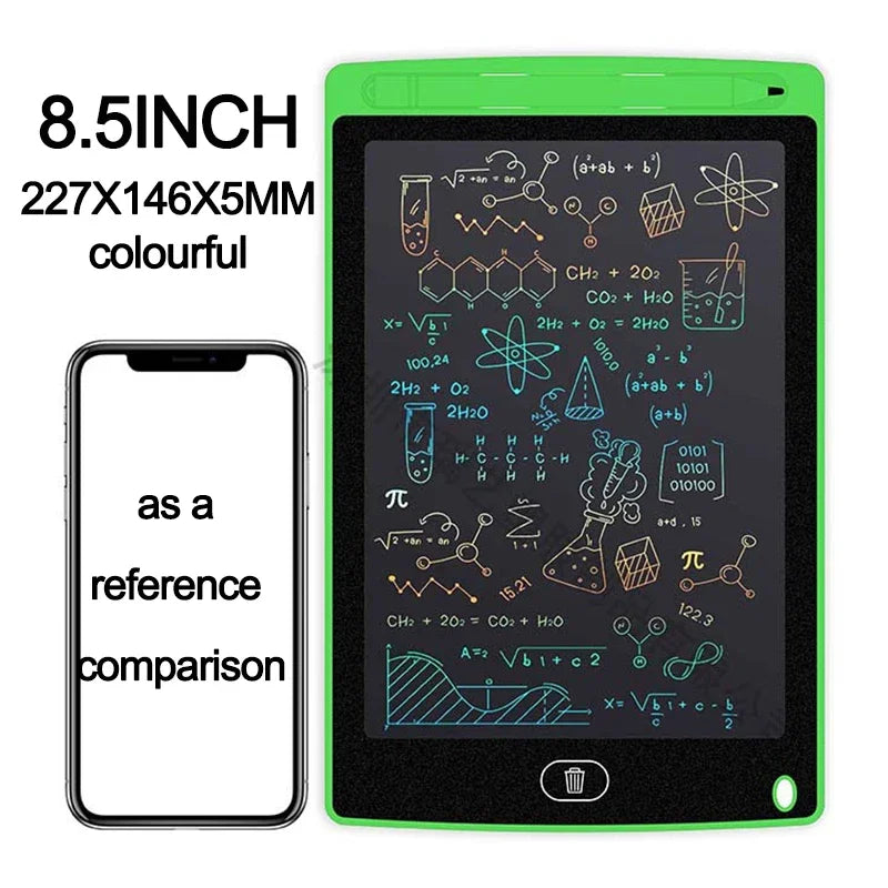 Tablet de desenho LCD para crianças, placa de escrita, ferramentas de pintura, eletrônicos, brinquedo educativo infantil, presente para menino, 4,4 polegadas, 8,5 polegadas