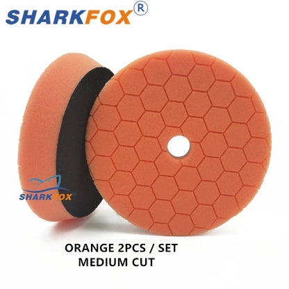 Sharkfox 3/5/6inch Car Polishing Disc Buffing Polishing Pads Self-Adhesive Buffing Waxing Germany Foam Polishing Pad For DA/RO