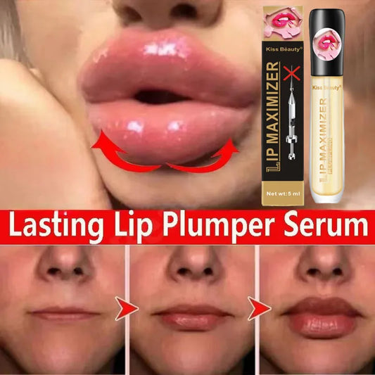 Suero de aceite voluminizador de labios de larga duración, aceite esencial voluminizador instantáneo, hidratante, repara las líneas finas de los labios, aumenta la elasticidad y da un aspecto sensual a los labios.