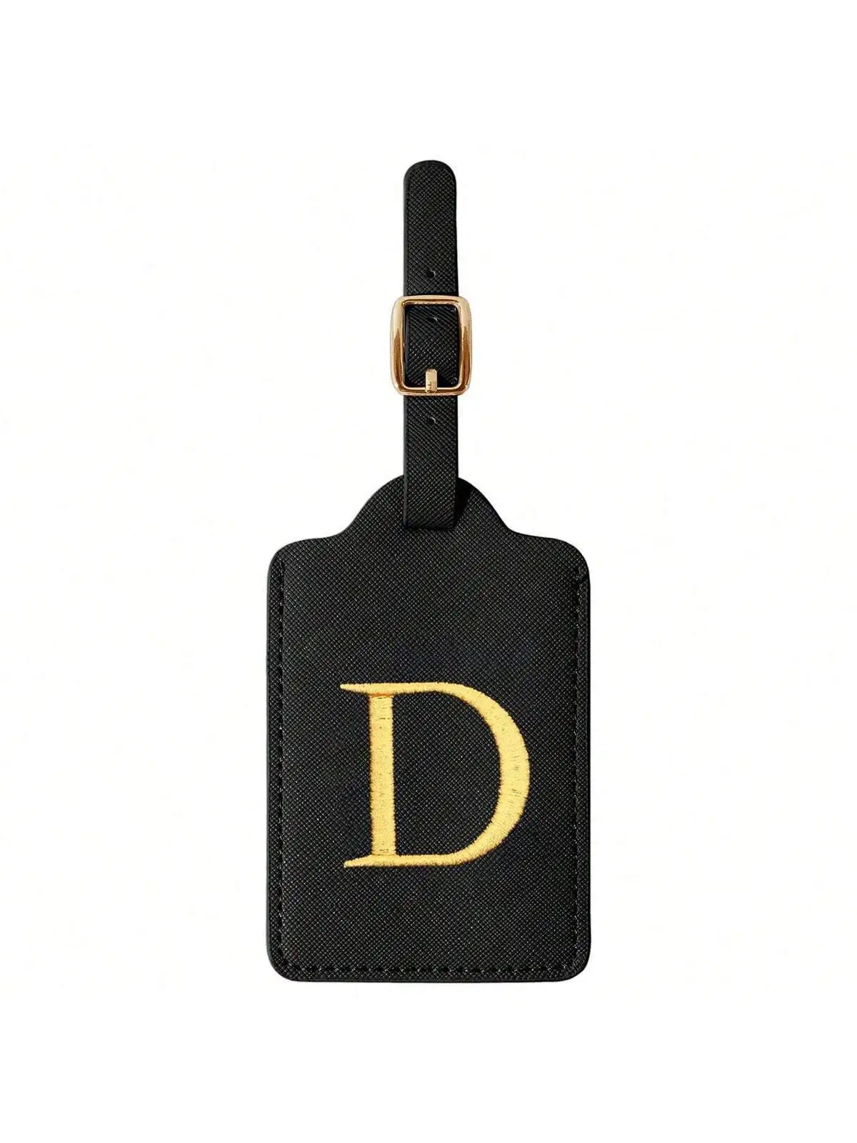 PU Leather Luggage Tag for Travel - Durable Suitcase ID Tag with Privacy Cover & Name Card Slot (A-Z) liu