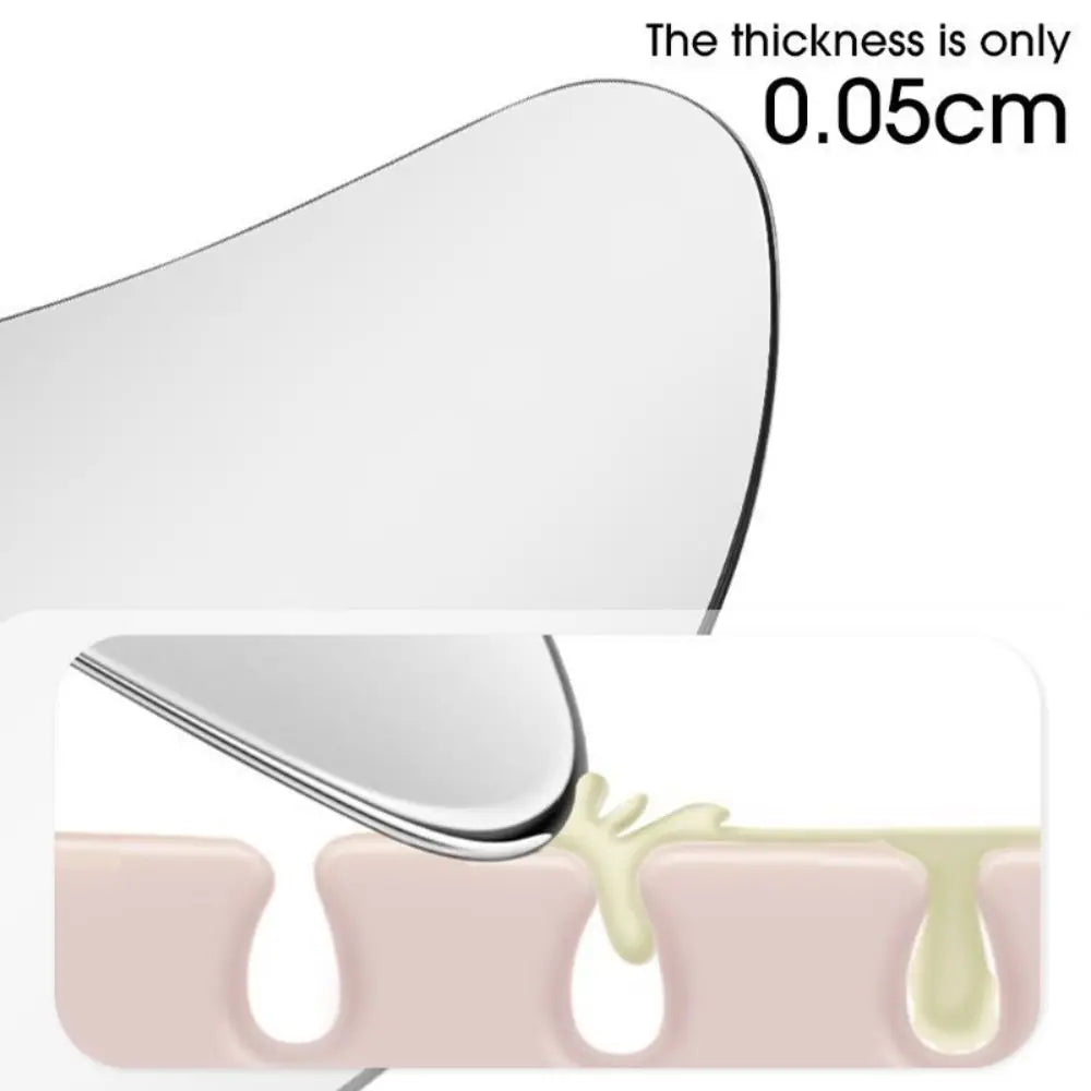 New Stainless Steel Gua Sha Scraper Heart Shape Universal Face Massager Guasha Massage Tool for Facial Beauty Eye Massage