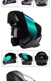 BLD Modular Motorcycle Full Face Helmet ECE Flip-up Double Anti-Fog Visor Purple Bird Sport Design In Stock Adult Men and Women