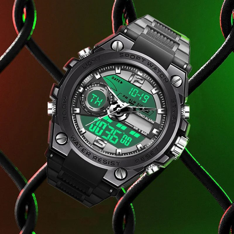 Men Military Digital Waterproof Wristwatch LED Quartz Clock Sport Watch