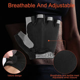 Men Women Gym Gloves Weightlifting Fitness Training Non-Slip Palm Protector Breathable Fingerless Bike Bicycle Cycling Gloves