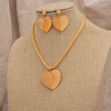 Jewelry Set For Women  Gold Plated With Necklace Pendant Nigerian Wedding Jewelry