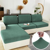 Elastic Sofa Cover for Living Room Jacquard Solid Sofa Seat Cover Grey Washable Seat Cushion Cover Furniture Protector Sectional