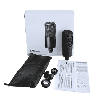 AT2020 Condenser Microphone for Recording Gaming Microfono Condenser Professional Microphone,Cardioid Mic for Singing