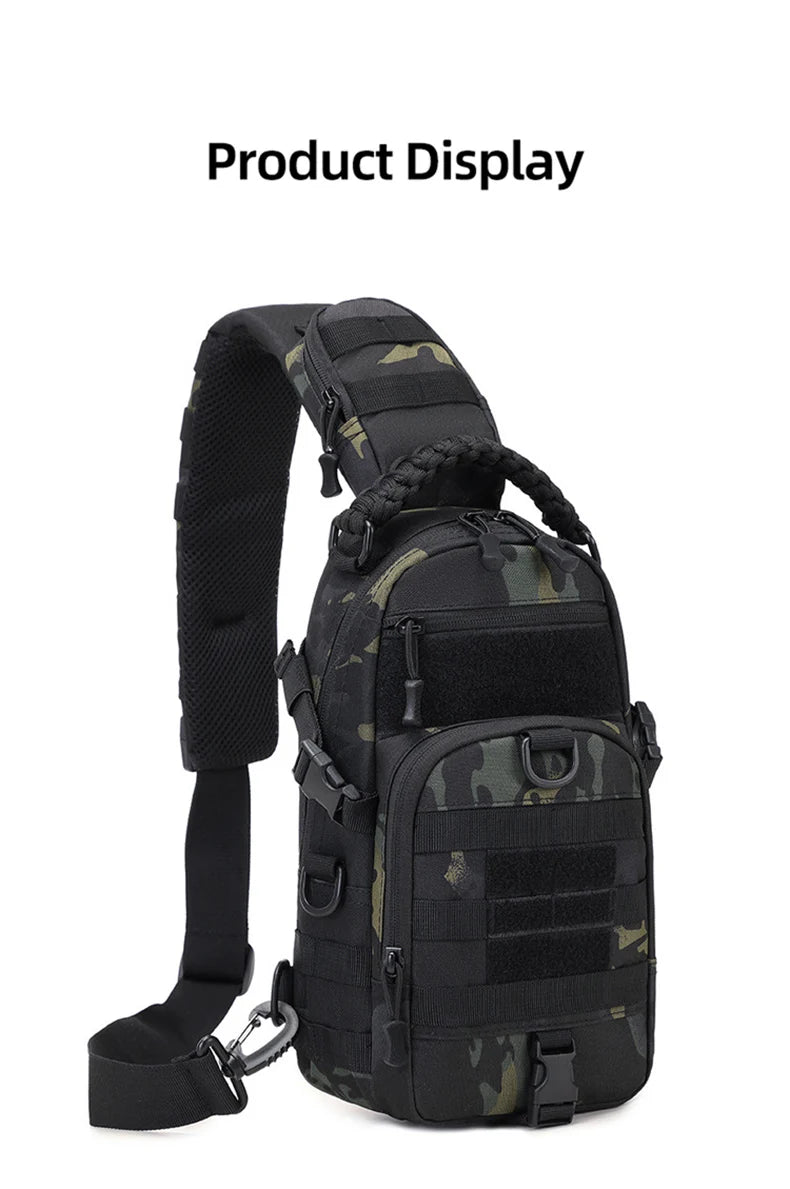 Camping Chest Bag Tactical Backpack for Men Sport Shoulder Outdoor Hiking Climbing Cycling Fishing Travel MOLLE Sling Fanny Pack