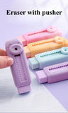 Creative Retractable Push Pull Eraser Student Writing Drawing Correction Stationery School Supplies Stationery