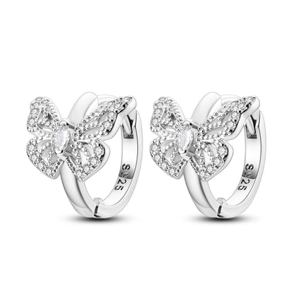 Real 925 Sterling Silver Colorful Dragonfly Butterfly Animal Earrings For Women Exquisite Birthday Anniversary Jewelry Gifts