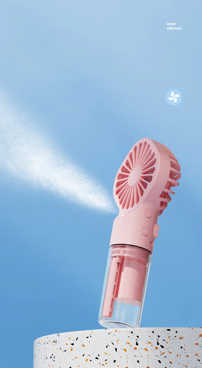 Portable Handheld Spray Fan,Water Spray Mist Fan,Student Dormitory Mini Fan,Summer Supplies, Cooling Tools,Outdoor Small Fan 1pc