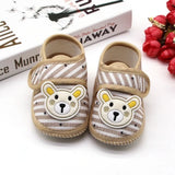 Cute Soft Sole Shoes Anti-slip Breathable First Walker Shoes Cartoon Bear Booties Newborn