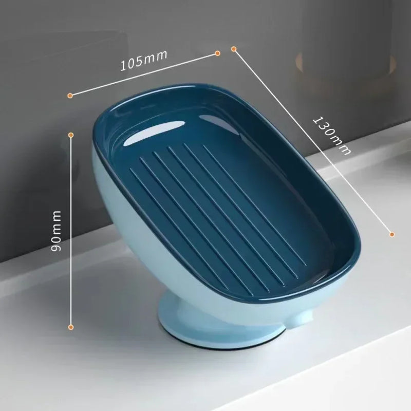 Super Suction Cup Soap Dish with drain water For Bathroom Soap Holder Kithcen Sponge Holder Soap container Bathroom Supplies