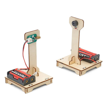 DIY Infrared Alarm STEM Toys Technologia Science Experimental Tool Kit Learning Educational Wooden Puzzle Games for Kids Gift
