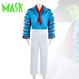 Movie The Mask Jim Carrey Cosplay Costumes Set Unisex Adult Yellow Suit Set Uniform Halloween Carnival Party Costume