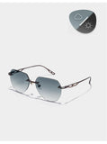 Benywoods Design Fashion Rimless Men's Sunglasses Gradient Photochromic UV400 Outdoor Sun Glasses Pure Titanium Eyewear BS23052