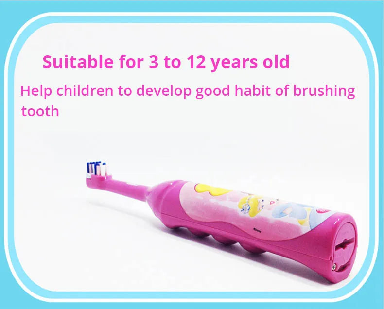 Oral-B Kid Electric Toothbrush Pro-Health Soft Bristle Rounded Vibrate Brush Heads Gum Care Teeth Brush Battery Power for Age 3+