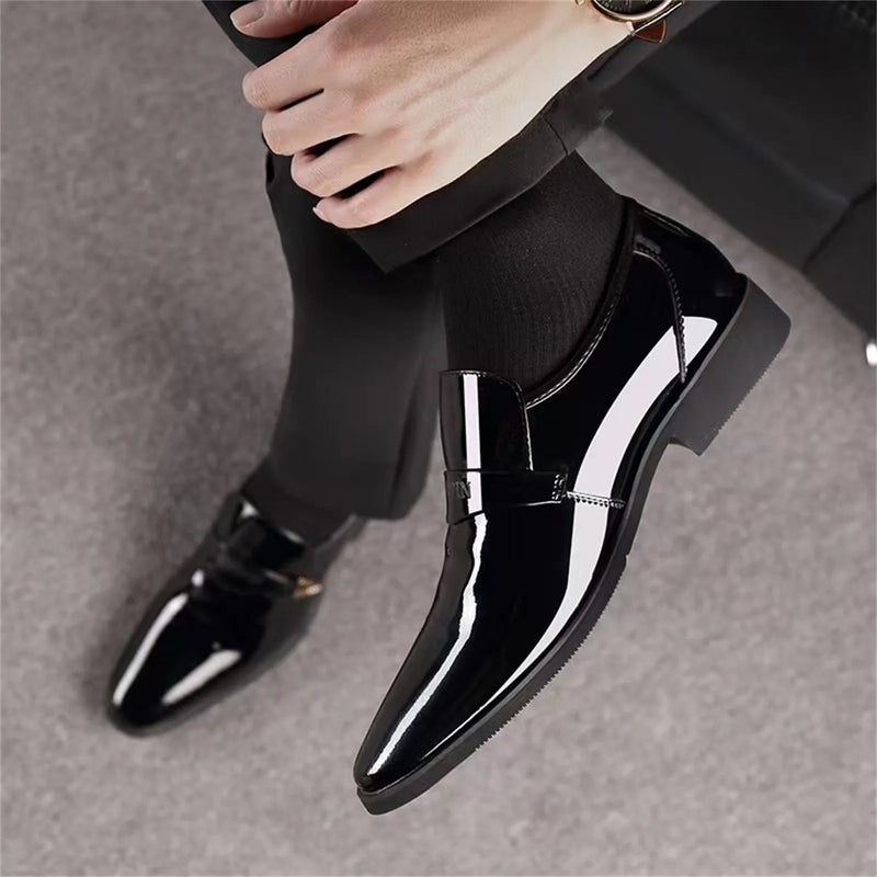 Business Leather Shoes for Men British Style Men's Office Dress Shoes Comfortable Slip-on Male Loafers Hot Daily Casual Shoes