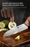 XINZUO-Juego de Cuchillos de Cocina de acero inoxidable 1,4116, herramienta de corte con mango de sándalo rojo de alta calidad, 5 uds., Alemania