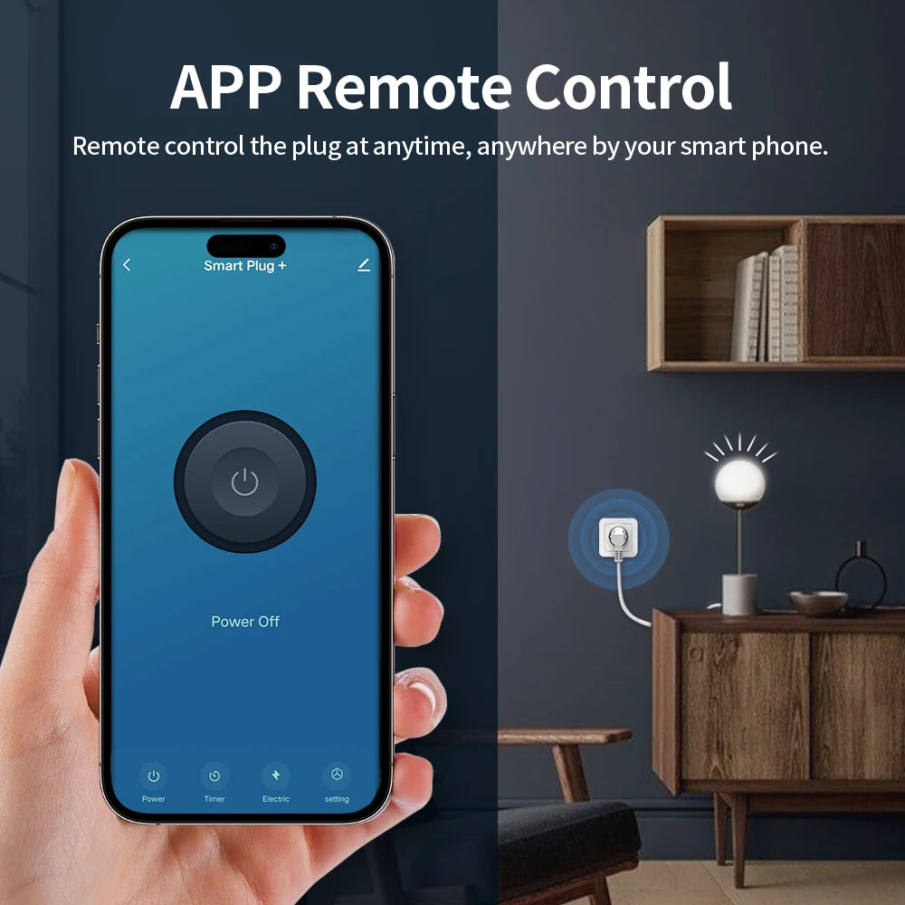 TNCE Tuya WiFi/Zigbee Smart Plug 16A/20A EU Smart Socket With Power Monitoring Timing Function Work With Alexa GoogleHome