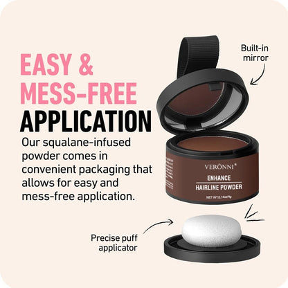 Polvo corrector de línea de cabello esponjoso, fibras temporales para cabello negro, raíces, cobertura de canas, polvo de sombra de línea de cabello al instante 