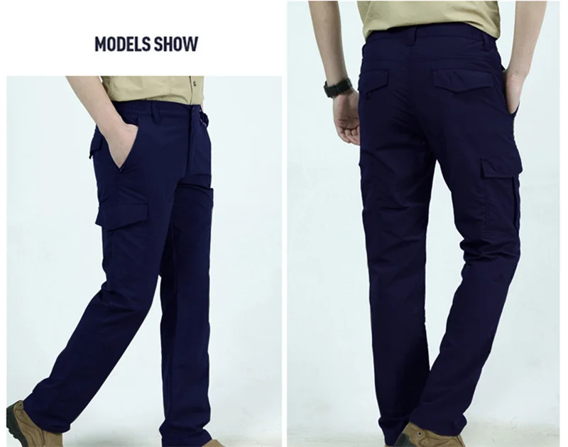 Men's Summer Tactical Cargo Pants Lightweight Casual Waterproof Trousers Casual Pants Wear-resisting Multi-pocket Outdoor Hiking