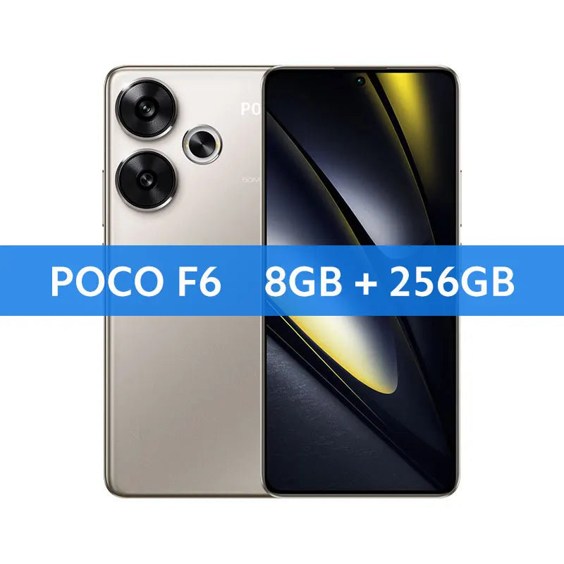 POCO F6 5G Global Version Cellphone 120Hz Flow AMOLED display 90W turbo charging 50MP camera system with OIS Snapdragon 8s Gen 3