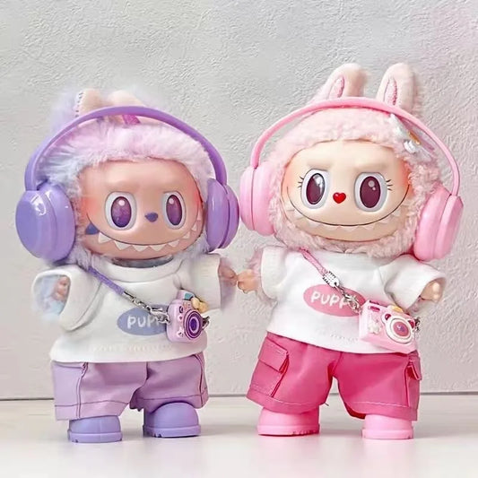 For Labubu Doll Clothing Multi piece clothing combination   17cm Clothing Shoes Doll DIY Accessories Training Sitting Party Game