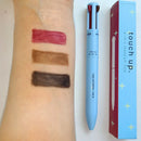 Lápis de sobrancelha impermeável, 4 em 1, desenho de olho, duradouro, delineador de cor fácil, caneta maquiagem à prova de suor