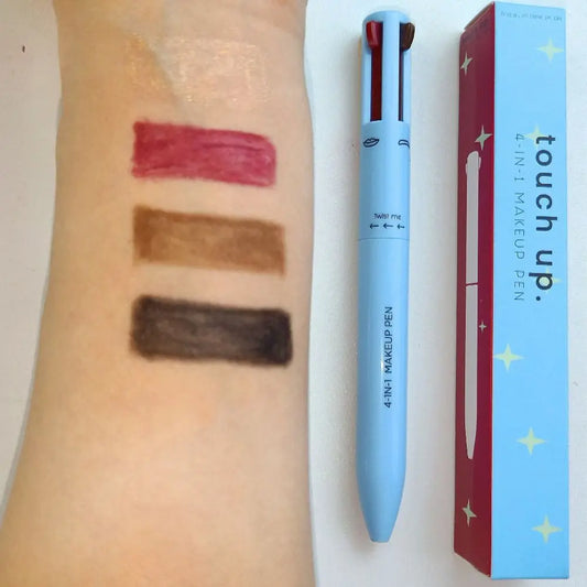 Lápiz de cejas 4 en 1, resistente al agua, delineador de ojos de larga duración, fácil de usar, maquillaje resistente al sudor. 