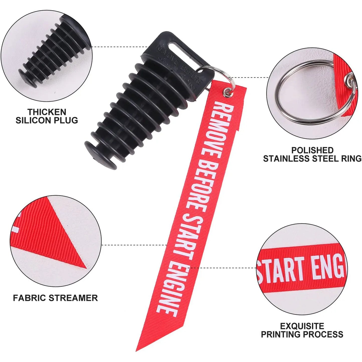 Motocicleta Escape Tubo Wash Plug Motocross Rubber Tailpipe, Air Bleeder Silencer, Pipe Protector, 1.07 " - 1.85"