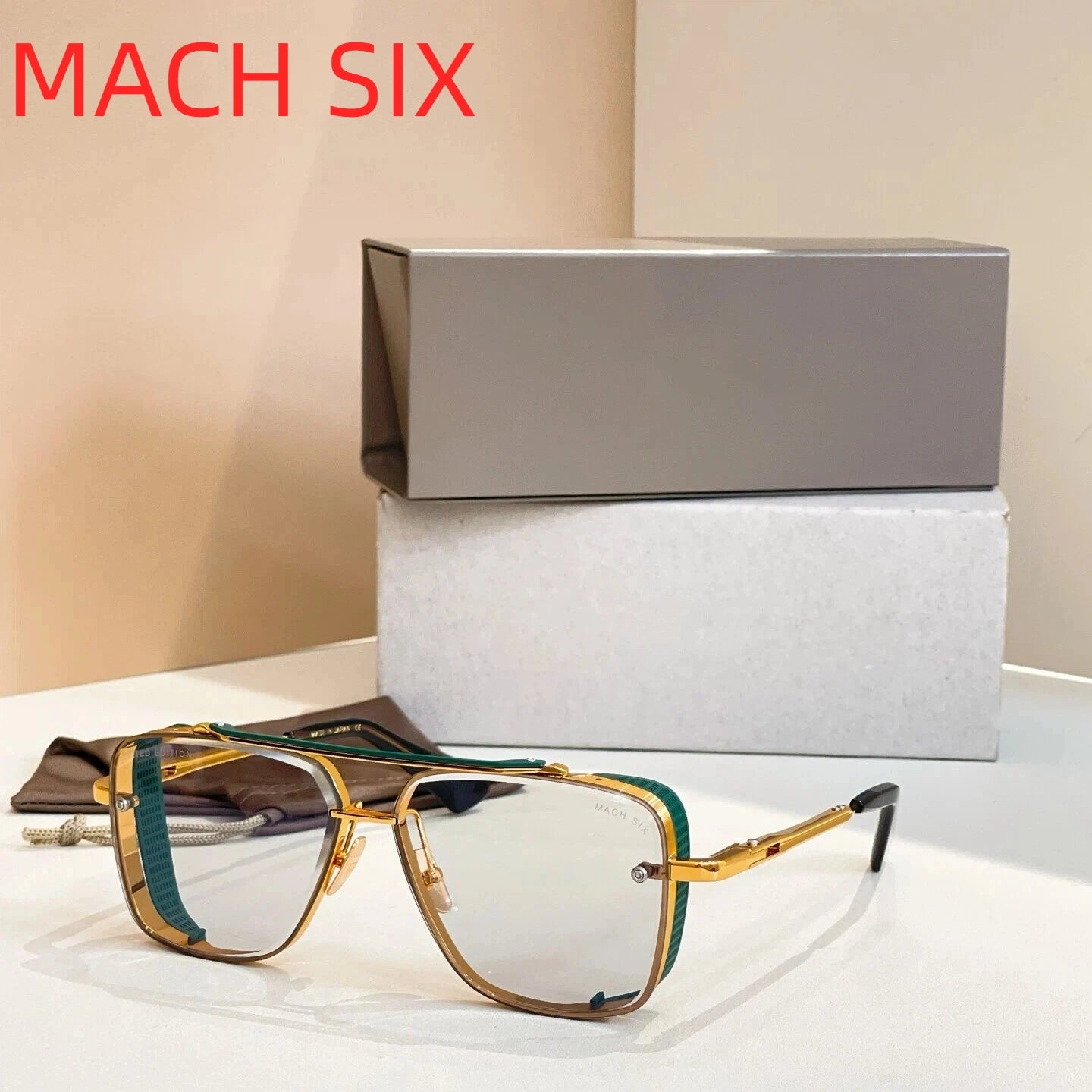 Original Factory DT DTS121 MACH SIX With Brand Box Leisure Retro LIMITED EDITION Driving Anti-Glare Popular Men Women Sunglasses