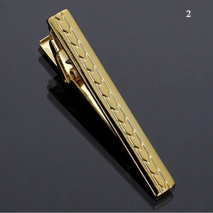 New Metal Silver Color Tie Clip For Men Wedding Necktie Tie Clasp Clip Gentleman Ties Bar Crystal Tie Pin For Men's Accessories