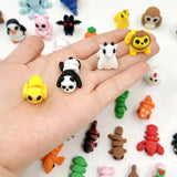 10/50pcs 3D Printed Simulation Toys Mini Animal Model Home Ornament  Cartoon Figure Birthday Gift Sets Decompression Kid Toy