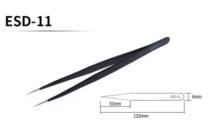2/6pcs Precision Tweezers Set ESD Anti-Static Stainless Steel Tweezers Repair Tools for Electronics Repair Soldering Craft Tools