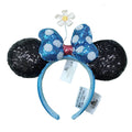 Diadema con orejas de Minnie y lazos grandes de Disney, ideal para disfraz de cosplay, de peluche, para adultos y niños. 