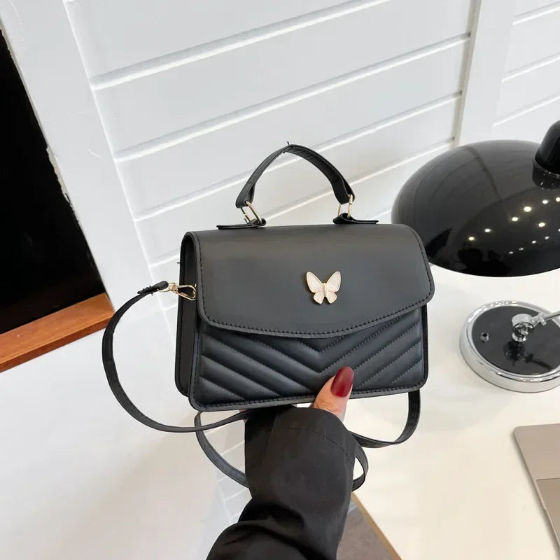 PU Versatile and Fashionable Portable Small Square Bag Single Shoulder Crossbody Bag Luxury Designer Handbag Women's Bags