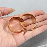 Stainless Steel Earrings for Women, Simple Plain Round Earrings, Gold Color, Wide Fashion Jewelry, Party Gift, 21mm, 31mm, 39mm Width