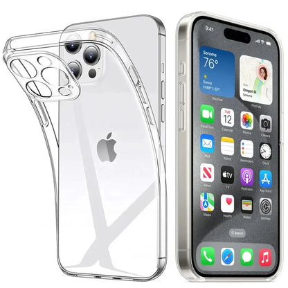 Ultra Thin Silicone Case For iPhone 15 14 13 12 Mini 11 Pro XS Max XR X 7 8 6 S Plus 6 SE 2020 2022 Transparent Soft Back Cover