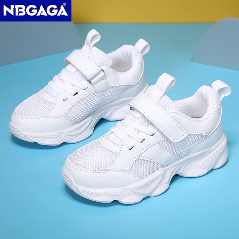 Children's Fashion Sports Shoes Breathable Student Black School Walking Shoes Anti-skid Boys & Girls Casual Running Sneaker