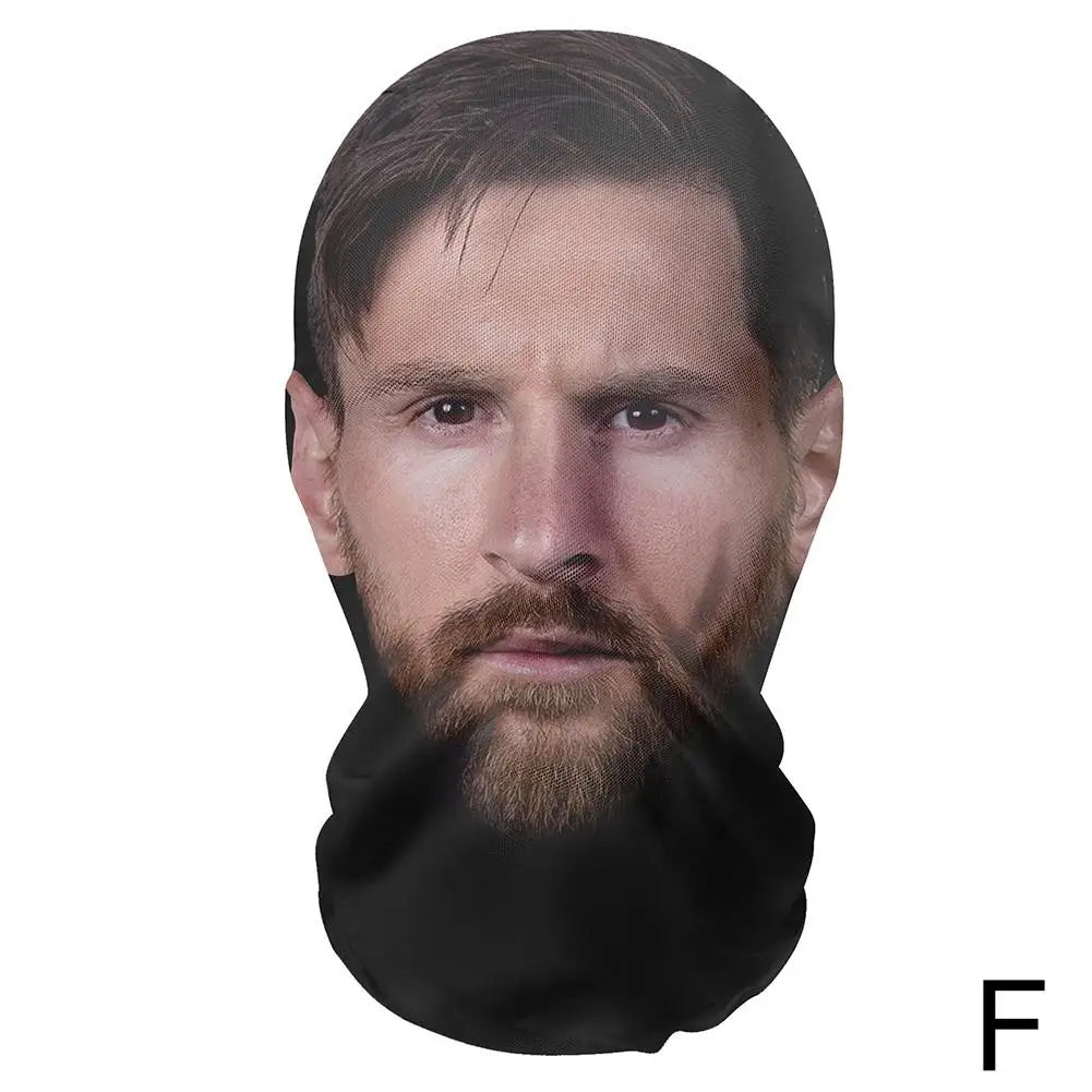 Máscara creativa de Kanye con impresión 3D, malla elástica, máscara facial completa, tocado para cosplay, artículos novedosos, accesorios de fiesta para cosplay para hombres y mujeres