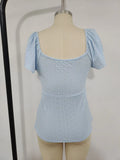 2026 Women Y2k Summer Tops V-Neck Drawstring Sexy Lace Up Short Sleeve Solid Color Shirts Female Elegant Casual Fashion Blouses