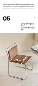 Realife Middle Ancient Style Dining Chair Nordic Design Home Study Chair Coffee Shop Soft Bag Backrest Chair Metal Frame 2025