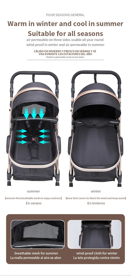 Cochecitos 3 en 1, cochecito de bebé, asiento de coche, cochecito de viaje, cochecito para recién nacidos, paisaje alto, artículos para madres, niños y bebés.