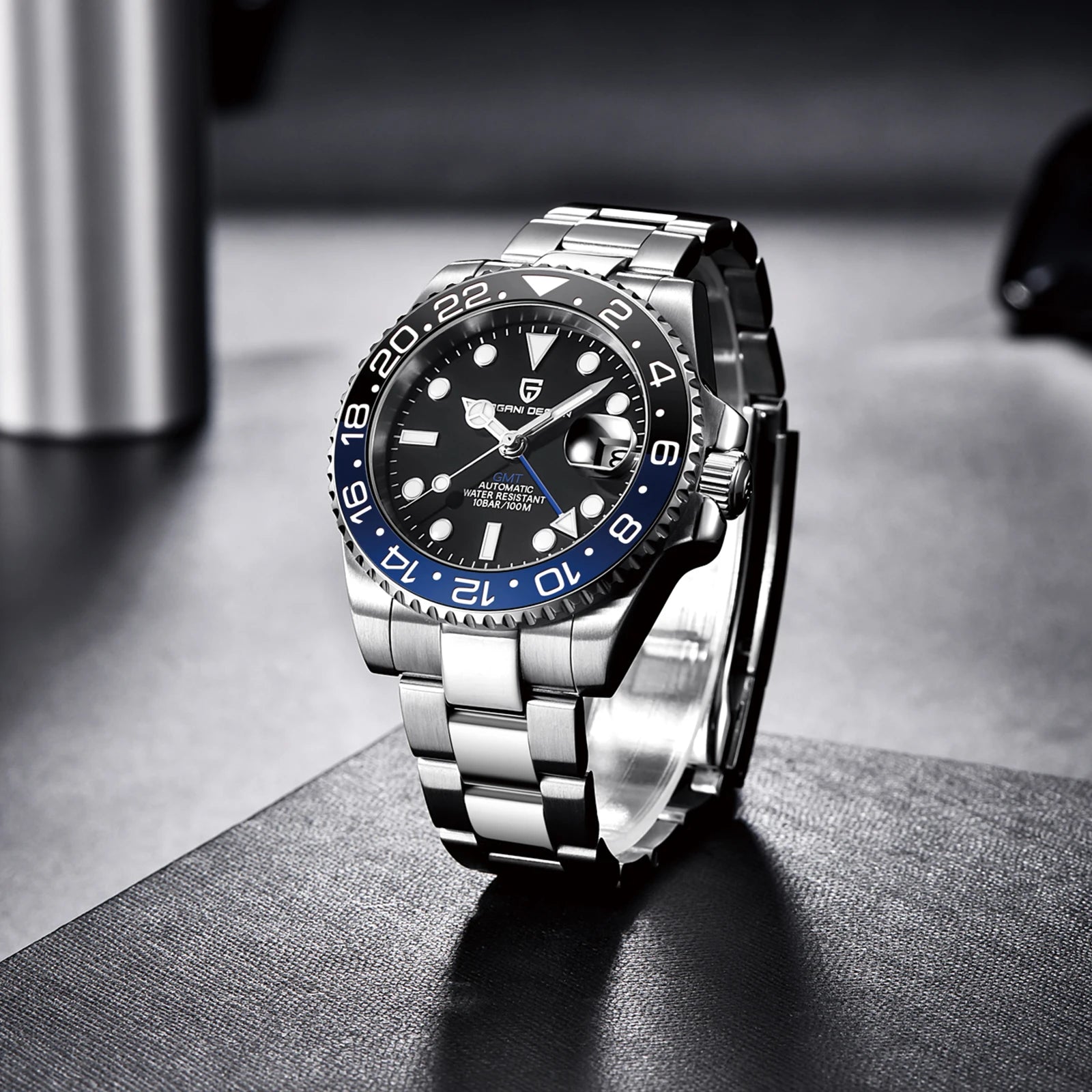 Relógio Masculino Mecânico de Luxo PAGANI DESIGN 2026 – Aço Inoxidável, Função GMT, Vidro de Safira – Marca de Alto Padrão